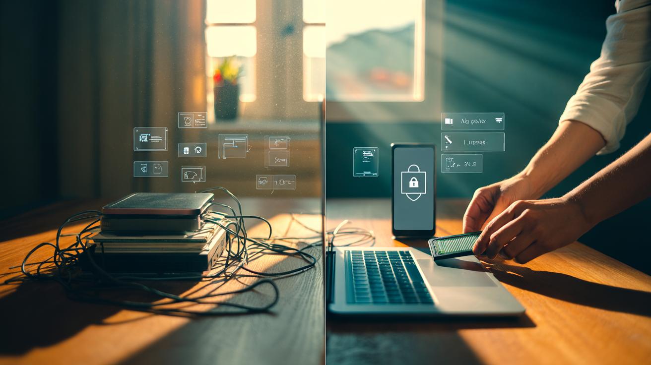 Illustration of how professional organizers recommend decluttering your digital life in one weekend