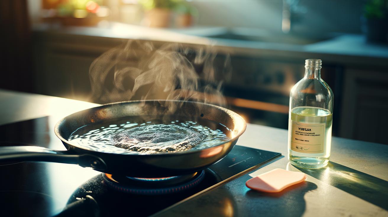 Restore burnt pans with vinegar soak in 10 minutes – how acetic acid lifts charred layers without effort