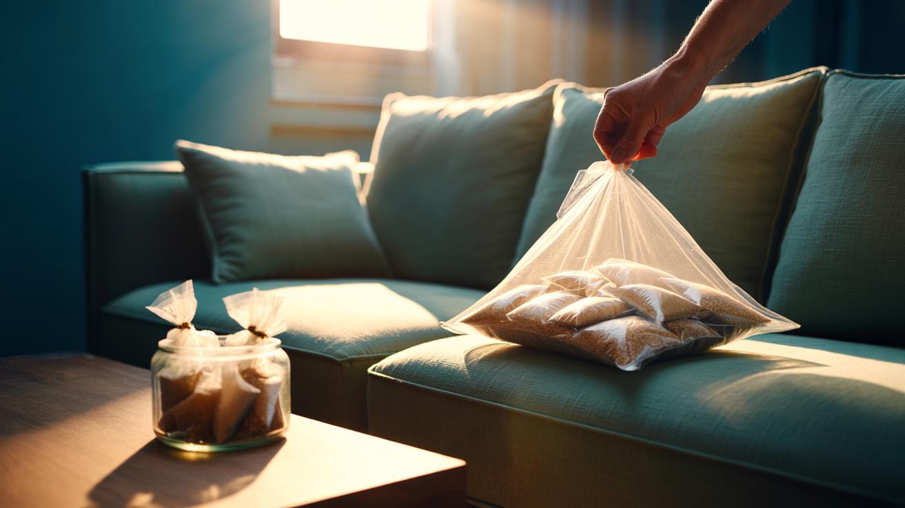 Sugar boost for limp sofa cushions renews fluff fast – how granules puff up flattened fibers instantly